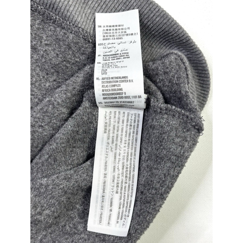 Hollister Hoodie Women's Medium Cut Out Shoulders Gray Sweatshirt Pullover - Picture 8 of 11